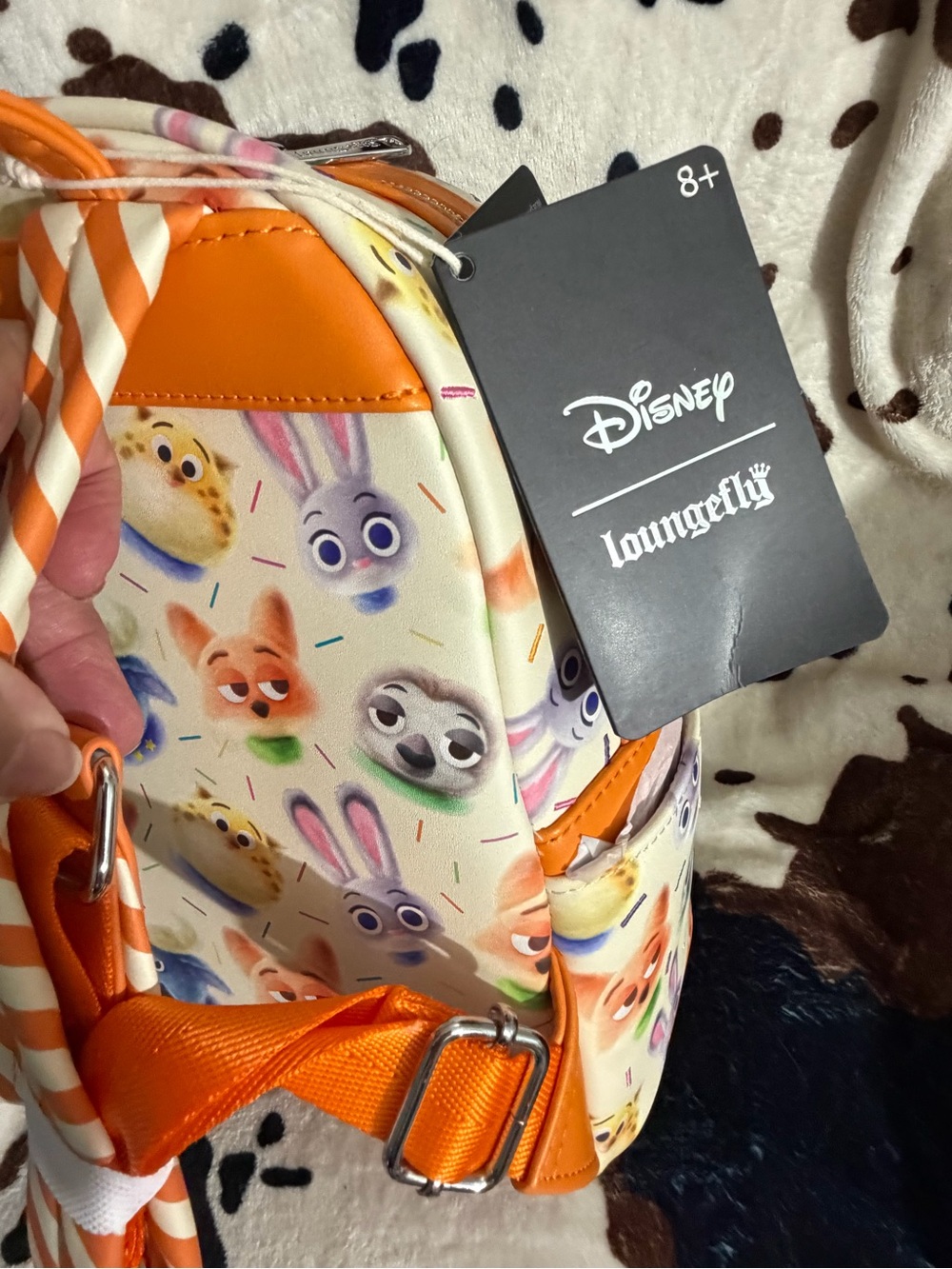 Loungefly Disney Orange & Green Fox Plush Mini Backpack - Picture 5 of 6